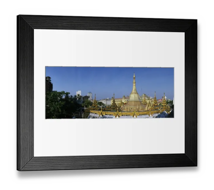 Framed Print : Panoramic view, Sule pagoda, Chedi Framed Print : Panoramic view, Sule pagoda, Chedi