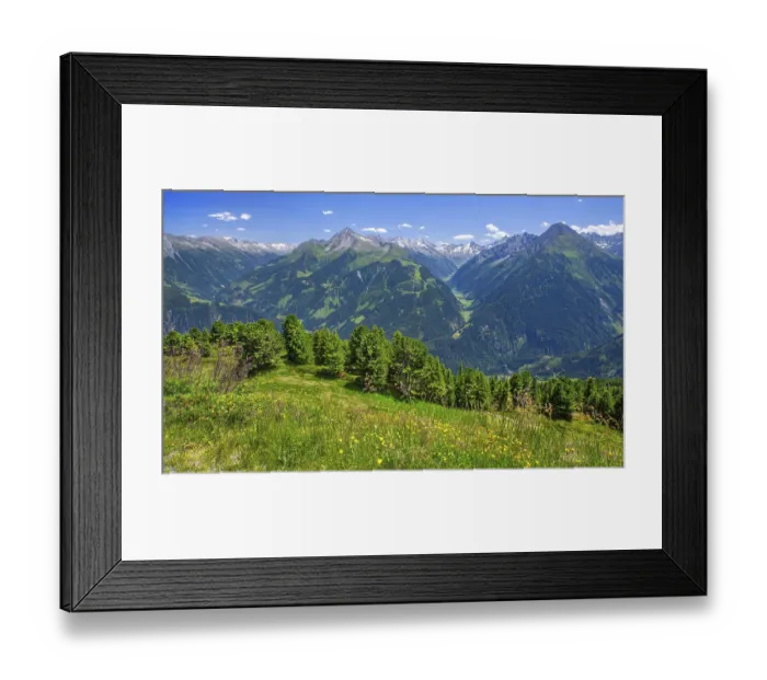 Framed Print : Mountain landscape in the Penken hiking area