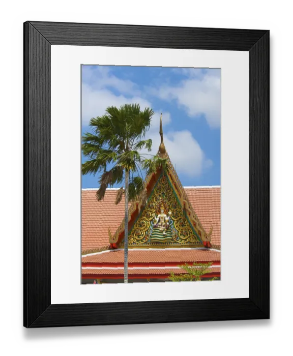 Framed Print : Wat Phra Tong temple in Thalang