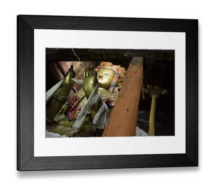 Framed Print : Buddha statue, Basgo Monastery