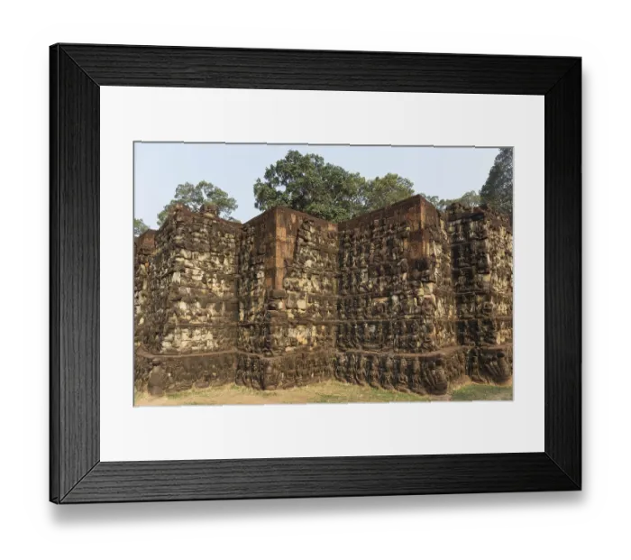Framed Print : Terrace of the Leper King, outer wall