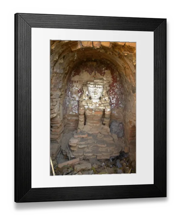 Framed Print : Collapsing Buddha statue, Shan State Framed Print : Collapsing Buddha statue, Shan State