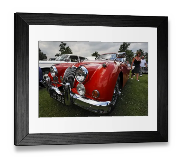 Framed Print : Jaguar XK 150, vintage display, Cheshire, England