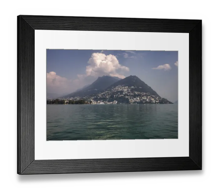 Framed Print : Monte Bre, Lake Lugano, Lugano Framed Print : Monte Bre, Lake Lugano, Lugano