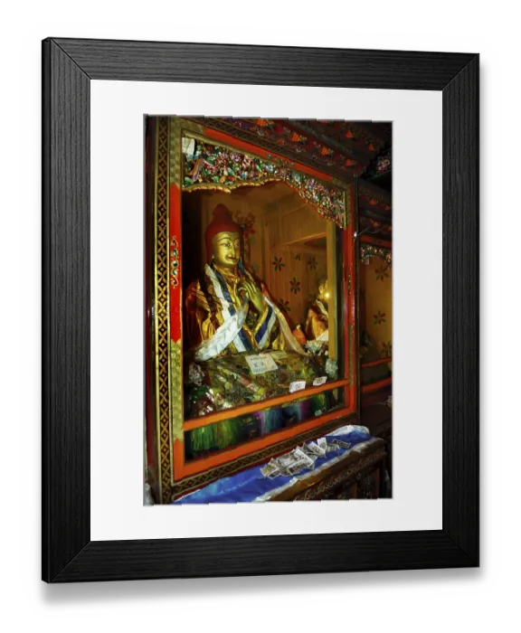 Framed Print : Buddha figure, monastery of Ganden, Tibet