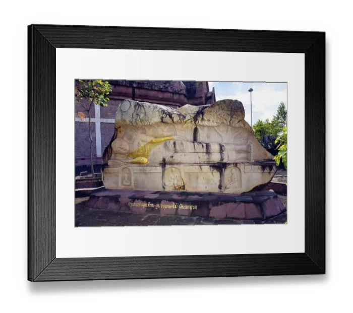 Framed Print : Lying Buddha, Wat Phutta Nimit Phra Saiyat Temple