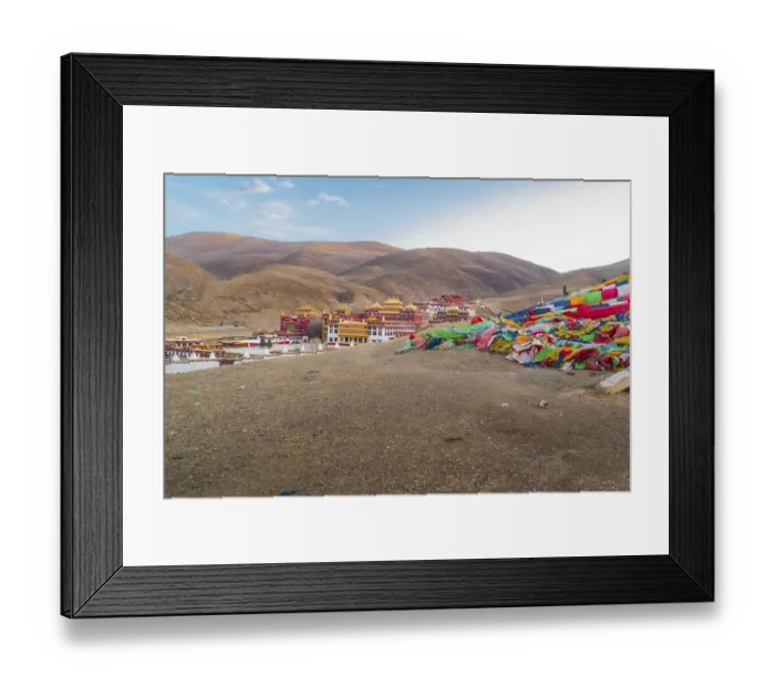 Framed Print : Chode Gompa Monastery in Litang, Sichuan, China