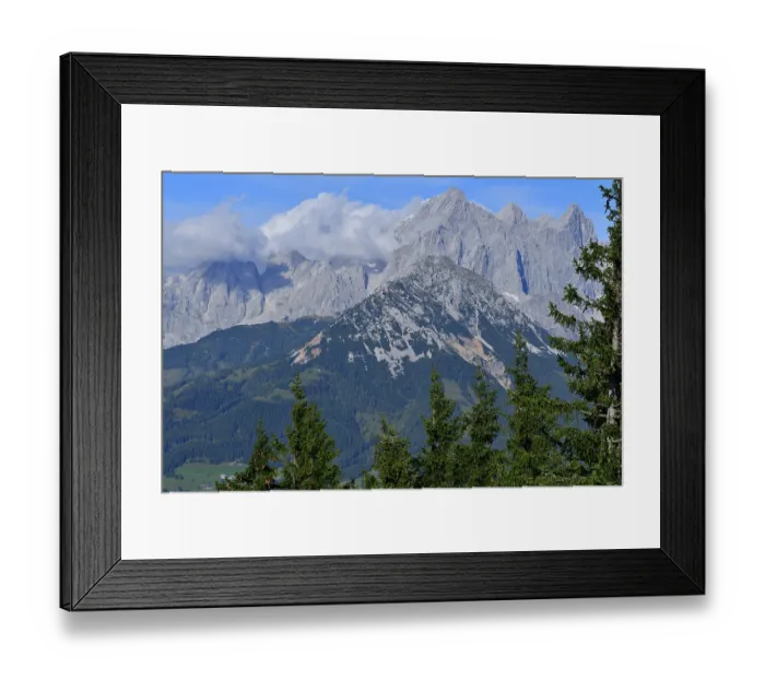Framed Print : View from the Rossbrand to the Dachstein mountains Framed Print : View from the Rossbrand to the Dachstein mountains