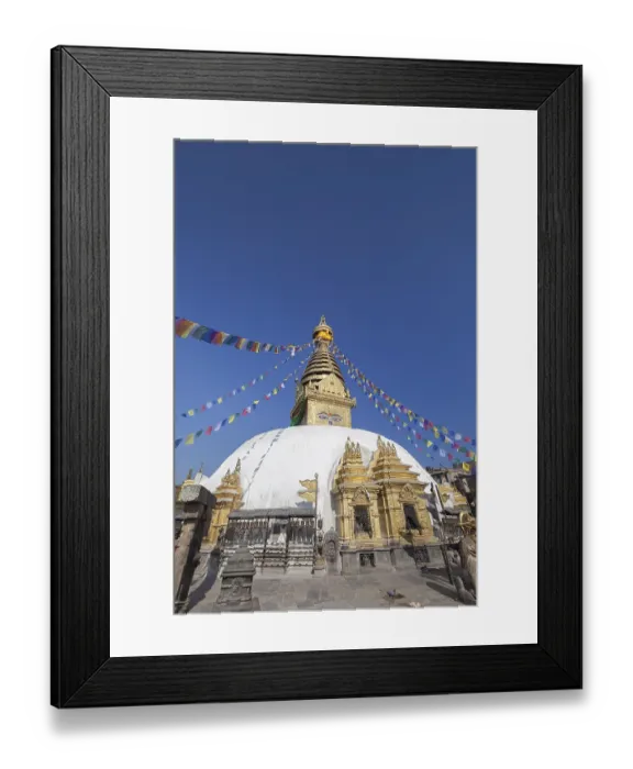 Framed Print : Swayambhunath temple, stupa, Kathmandu, Nepal