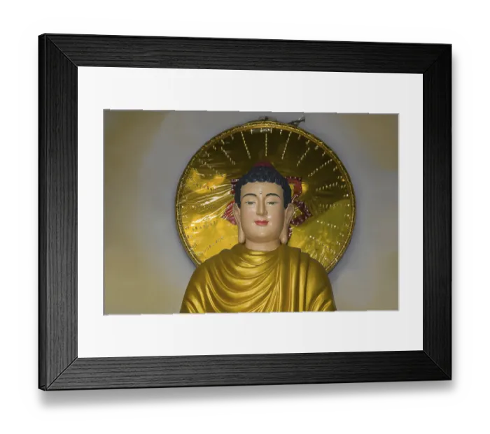 Framed Print : Buddha statue, Quoc Tu Pagoda, Saigon