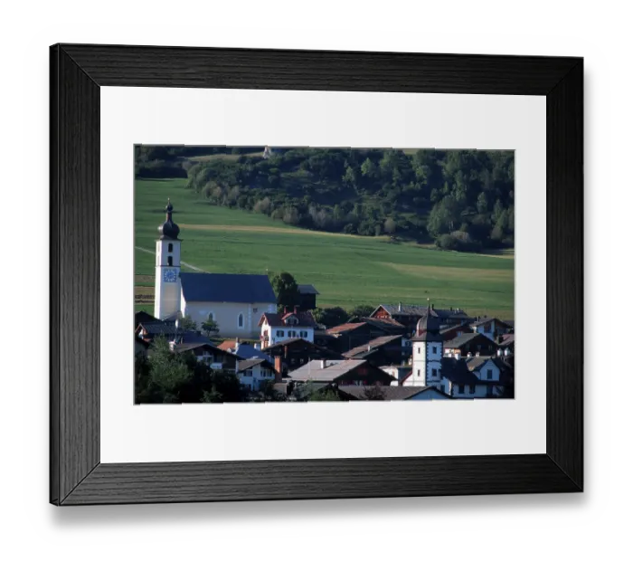 Framed Print : View on Films, Graubunden, Switzerland Framed Print : View on Films, Graubunden, Switzerland