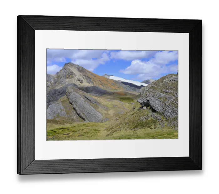 Framed Print : Landscape of the Andes at 4800 MuM