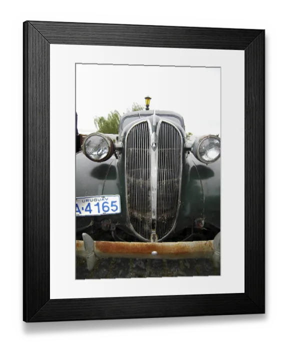 Framed Print : Vintage car in Colonia, Uruguay