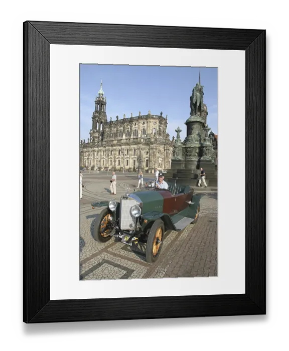 Framed Print : Oldtimer Mercedes in front of the cathedral in Dresden Framed Print : Oldtimer Mercedes in front of the cathedral in Dresden