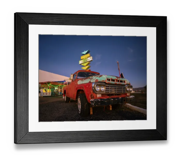 Framed Print : Oldtimer, Truck, Historic service area and gas station Framed Print : Oldtimer, Truck, Historic service area and gas station