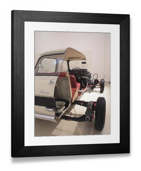Framed Print : Cross section of a Mini Minor, Mitomacchina exhibition