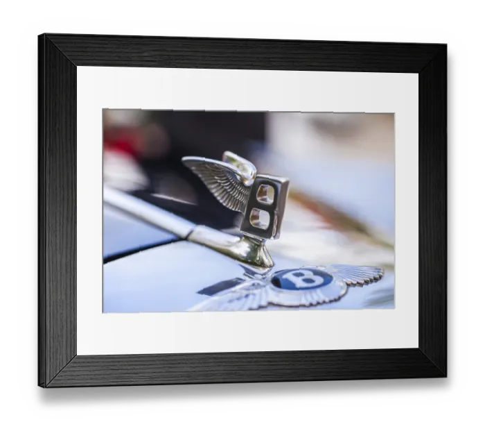 Framed Print : Radiator figure letter b with wings on a Bentley