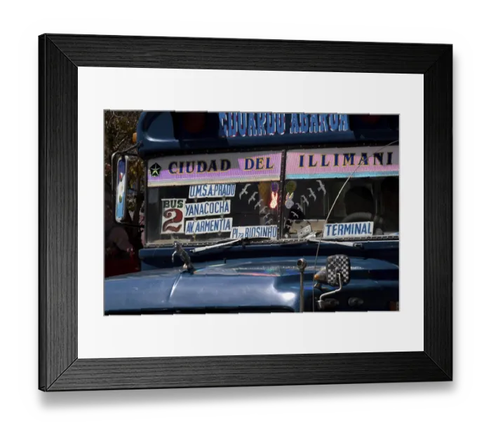 Framed Print : Micro (city bus), La Paz, Boliva Framed Print : Micro (city bus), La Paz, Boliva