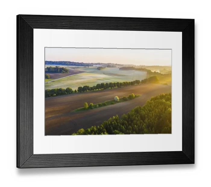 Framed Print : Cultural landscape in the morning light