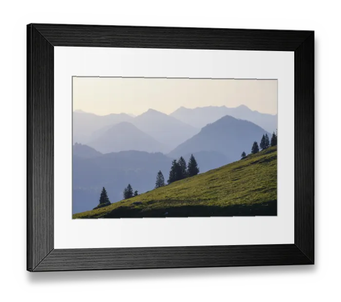 Framed Print : Mountains in haze, at Sudelfeld Framed Print : Mountains in haze, at Sudelfeld