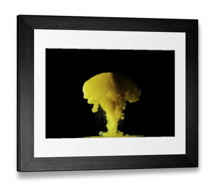 Framed Print : Amazing yellow cloud black Framed Print : Amazing yellow cloud black