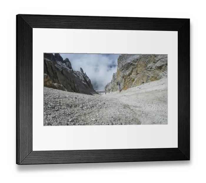 Framed Print : Gondola lift to Forcella Staunies