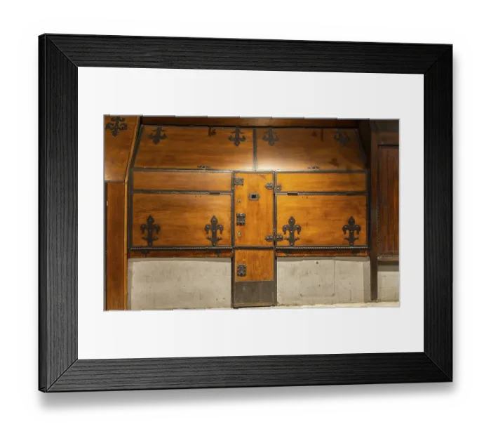 Framed Print : Vintage old door - concept for security Framed Print : Vintage old door - concept for security