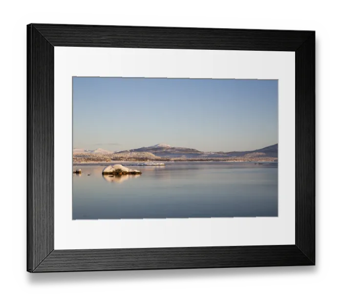 Framed Print : Snowy landscape, Tranoybotn at the Tranoyfjord