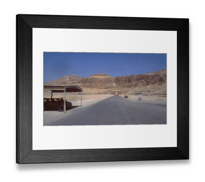 Framed Print : Egypt: The Check point of the Unesco World Heritage Temple Hatshepsut near Luxor