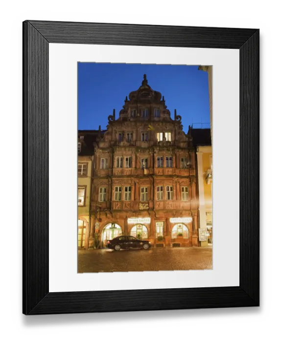 Framed Print : Hotel Ritter in the historic centre of Heidelberg at night Framed Print : Hotel Ritter in the historic centre of Heidelberg at night