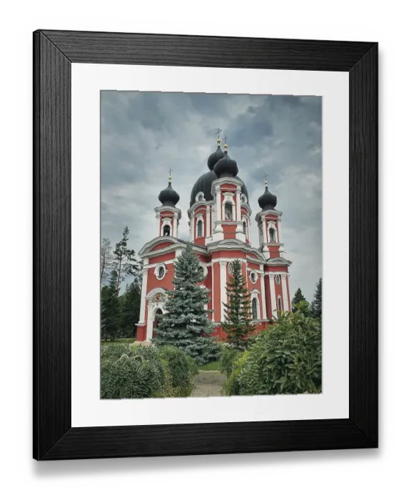 Framed Print : Curchi Monastery outdoor view of the famous landmark in Orhei