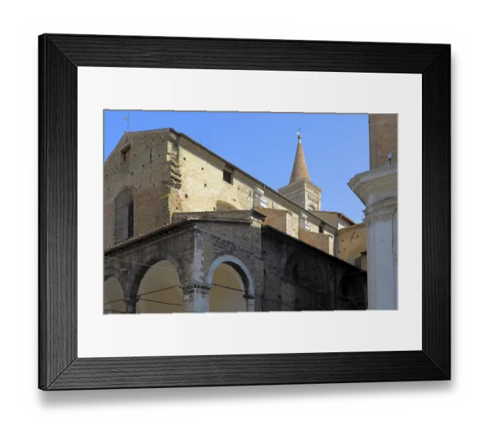 Framed Print : Italia, Italy, Marche, Urbino, city centre