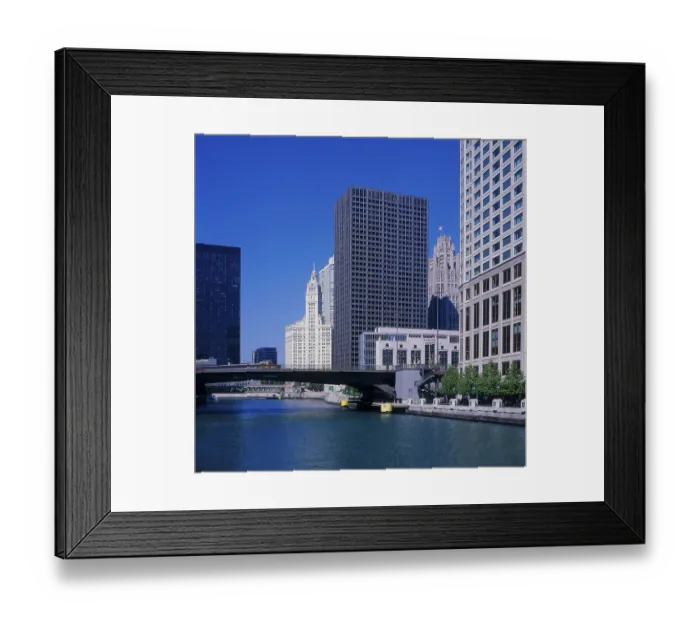 Framed Print : Office and business centre, USA, Illinois, Chicago