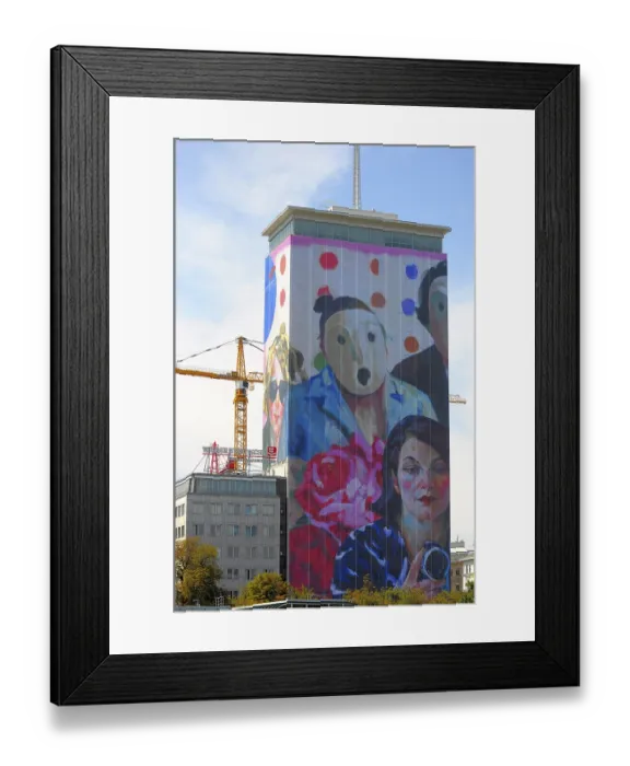 Framed Print : Austria, Vienna, Xenia Hausner's sense of family shrouds Vienna Ringturm Austria