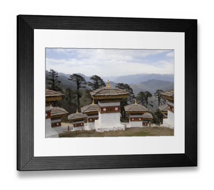 Framed Print : View north towards the over 7000m high mountains from the 108 Khangzang Namgyal Chortens Framed Print : View north towards the over 7000m high mountains from the 108 Khangzang Namgyal Chortens
