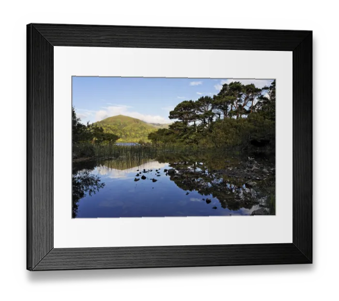 Framed Print : The mountain Shehy mirrors in the Loch Lein Framed Print : The mountain Shehy mirrors in the Loch Lein