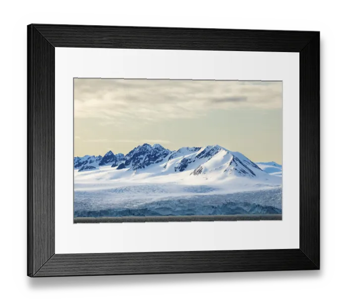 Framed Print : Glacier tongue, ice, mountain range Framed Print : Glacier tongue, ice, mountain range