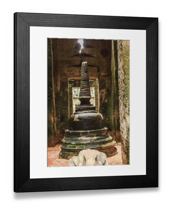 Framed Print : Stone pagoda inside the ancient buddhist temple Framed Print : Stone pagoda inside the ancient buddhist temple