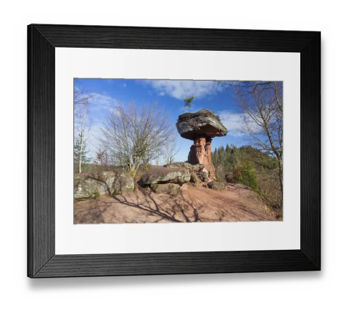 Framed Print : Devil?s Table, Mushroom shaped rock Framed Print : Devil?s Table, Mushroom shaped rock
