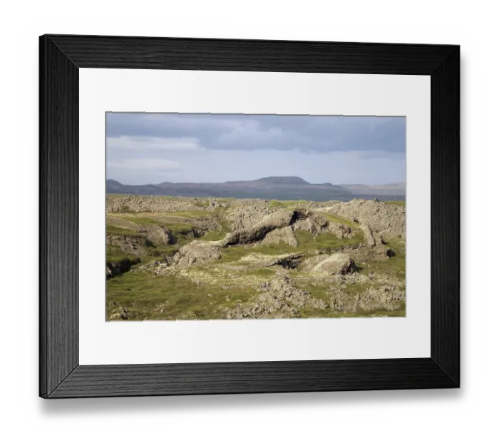 Framed Print : Weathered lava at Myvatn, Iceland