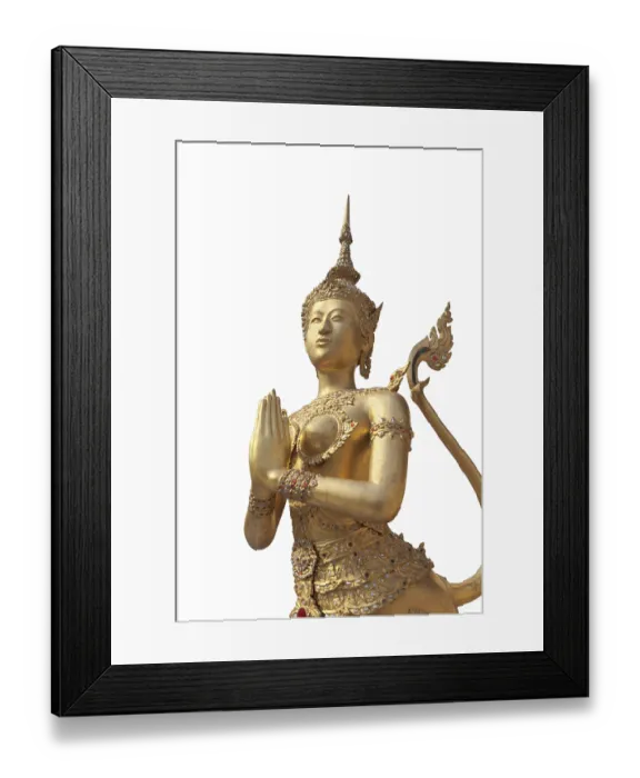 Framed Print : Statue of Kinnari, traditional symbol of feminine beauty Framed Print : Statue of Kinnari, traditional symbol of feminine beauty