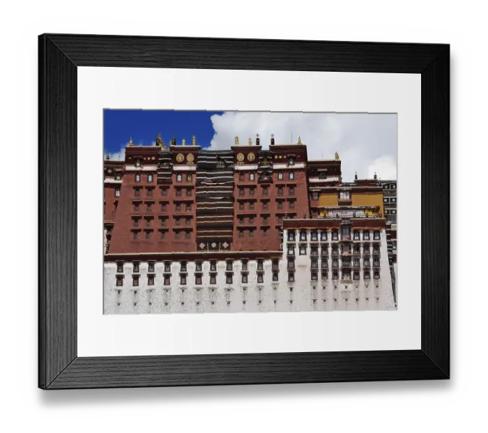 Framed Print : Partial view, Potala Palace, winter palace of the Dalai Lama