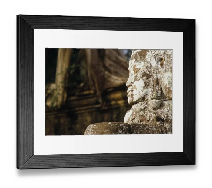 Framed Print : Stone sculpture, Thommanon, Siem Reap