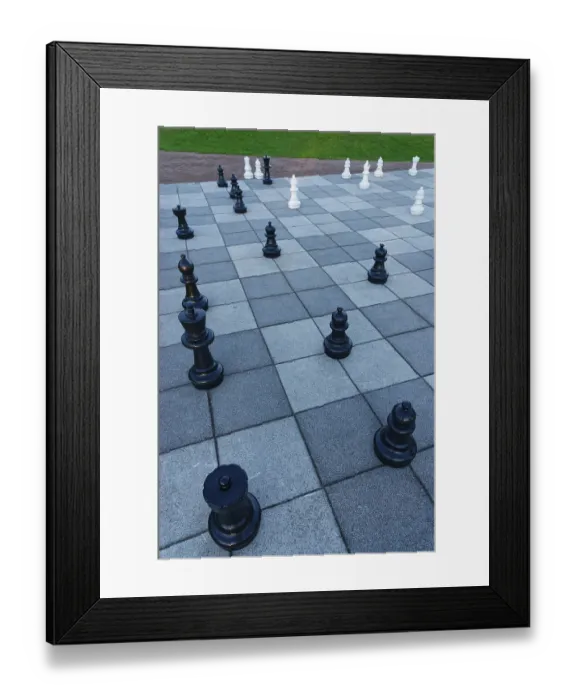 Framed Print : Large chess set, Altenberg municipality