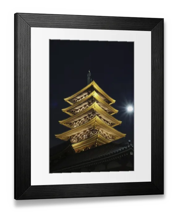 Framed Print : Senso-ji, Buddhist temple, pagoda