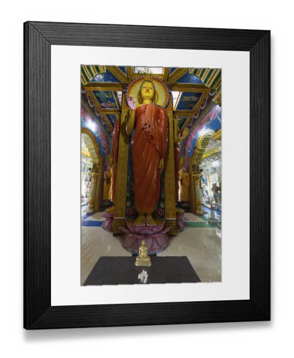 Framed Print : Statue in the old Buddhist temple complex of Sri Pushparama Maha Viharaya