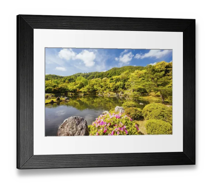 Framed Print : Tenryu-ji garden on a warm spring day in Arashiyama Framed Print : Tenryu-ji garden on a warm spring day in Arashiyama