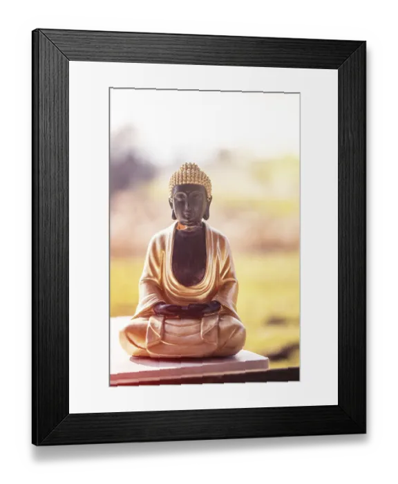 Framed Print : Buddha statue at an Indian temple