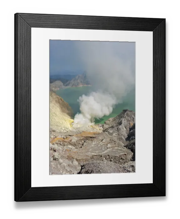Framed Print : Kawah Ijen Volcano (Ijen Crater and Lake)