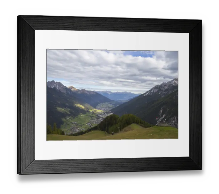 Framed Print : View of the Stubai Valley from the Elfer